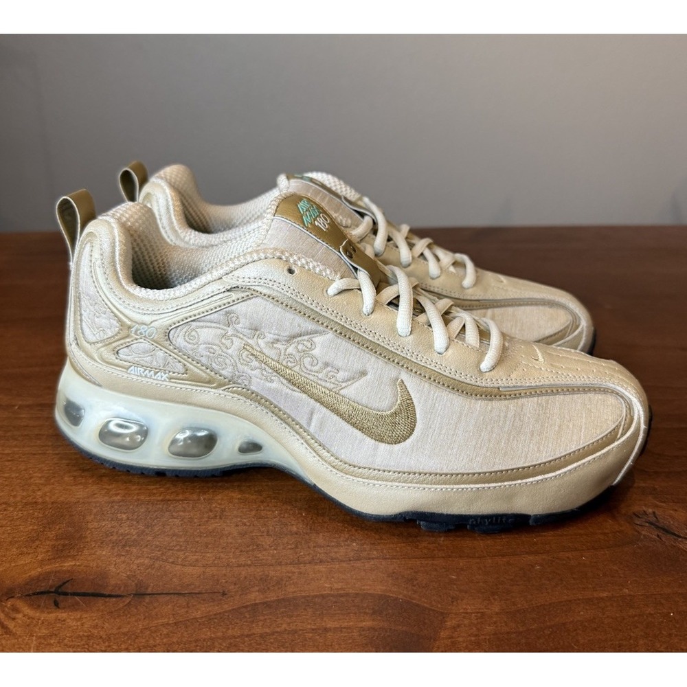 VINTAGE Y2K‎ NIKE AIR MAX 315941-121 WOMENS BEIGE/GOLD FLORAL SHOES SIZE 9.5